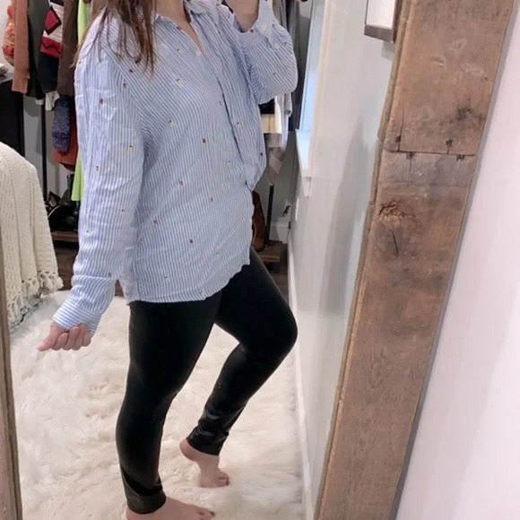 Time and Tru blue striped shirt size XLarge - Picture 2 of 10